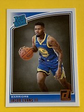 2018-19 Panini Donruss Jacob Evans III Rated Rookie #178 Golden State Warriors h