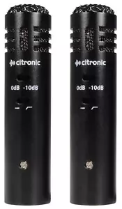 Citronic EC20 Condenser Microphones Slim Pencil Stereo Pair - Picture 1 of 3