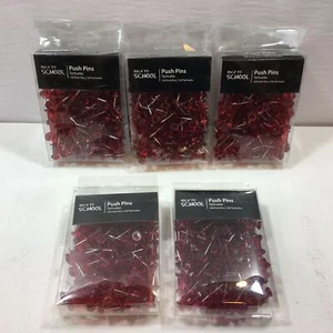 Back To School Red Push Pins Bulletin Board Accessories Office Supplies 500 Coun - Picture 1 of 4