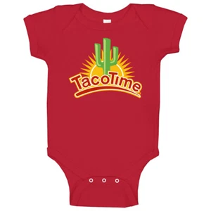 Taco Time Fast Food Restaurant Logo Baby One Piece - Picture 1 of 1