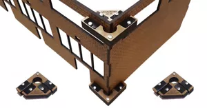 90 Degree "Snap & Glue" Large Scale Magnetic Set Squares (4 pcs) for Model Train - Picture 1 of 5
