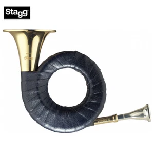 Stagg WS-FS285S Bb Mini Hunting Horn with Bag and Mouthpiece - Picture 1 of 1