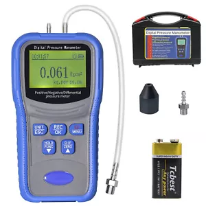 Digital Manometer LCD Differenzdruckmessgerät Tester Wasser Öl Luftdruckmesser - Bild 1 von 7
