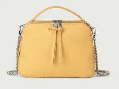 Woman handbag Orciani Cheri soft mini in Yellow leather adjustable crossbody bag - Image 1 of 4