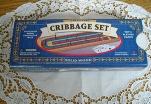 CRIBBAGE Blue Collectors Empty Tin Case ~ - Picture 1 of 5