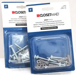 2X CLOSETMAID Concrete/Stud Mounting Hardware 2876 QTY/10/PACKAGE - Picture 1 of 2