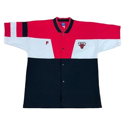 Camisa a Presión Calentamiento NBA Chicago Bulls Vintage Jugador Profesional Adulto XL Foto 1 de 4