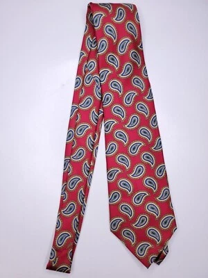 John Henry 男式正式领带 57 英寸长 x 3.5 英寸宽红色/蓝色领带 — 第 1/4 张图片