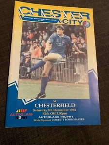 1992 Chester City V Chesterfield Football Programme - Picture 1 of 2