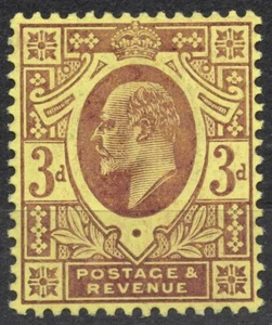 SG285 Sn:#149 Yt:#127 1911 3d UNITED KINGDOM King Edward VII - Definitives , MNH - Picture 1 of 2