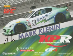 Tarjeta de héroe Mark Klenin 2016 firmada por Maserati GranTurismo MC GTS World Challenge - Imagen 1 de 2