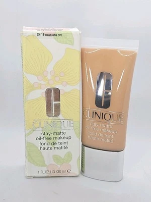 Clinique Stay-Matte Oil-Free Makeup CN 18 CREAM WHIP (VF) 1oz NEW BOXED w/SEAL - Image 1 of 4