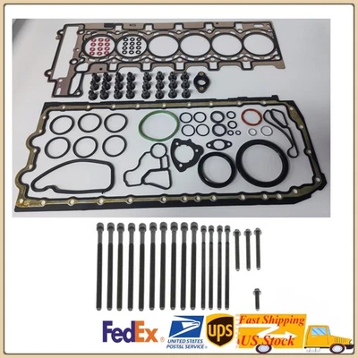 Engine Gasket Seal Kit & Head Bolts For BMW 335i X3 X5 X6 E90 F30 F10 N55 3.0L  Foto 1 de 4