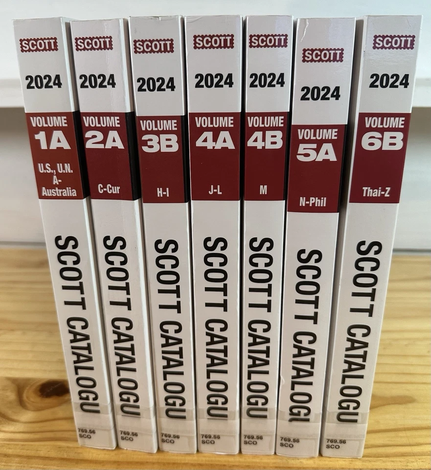 Scott Standard Postage Stamp Catalogue 2024 Vol 1-6 / 7 Total-US, UN, ex-library - Image 1 of 4