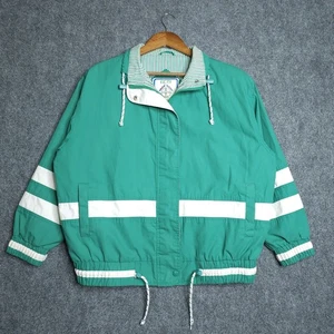 Vintage Izzi Spirit Windbreaker Jacke Damen Large Grün Maritim Retro - Bild 1 von 9