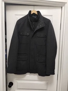 Michael Kors Men's Wool-Blend Military/Field Jacket CD4 Charcoal XL X-Large - Picture 1 of 11