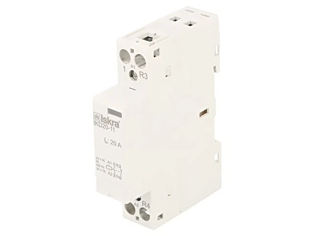 30.046.025 Contactor: 2-way installation 20A 24VAC, 24VDC NC + NO IKD ISKRA - Image 1 of 1
