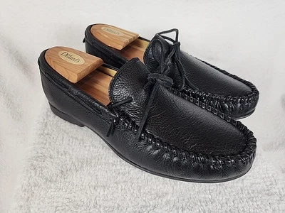 Zapatillas mocasines UGG Byron para conducir talla 9 cuero negro piel de oveja Foto 1 de 4