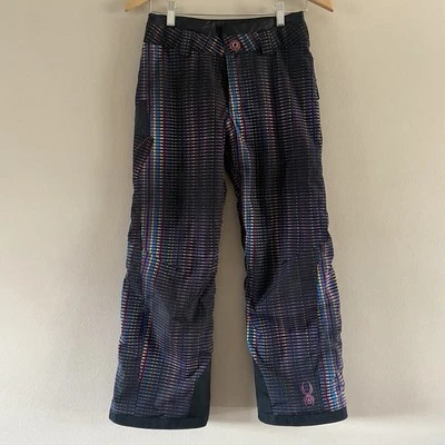 Pantalones Spyder Youth Negros Arco Iris Pixel Esquí Snowboard Thinsulate Ligeros 12 Foto 1 de 4