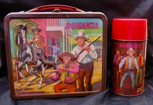 Vintage BONANZA Lunchbox & Thermoskanne - TV Western Drama (1965) C-8.5 Super! - Bild 1 von 18