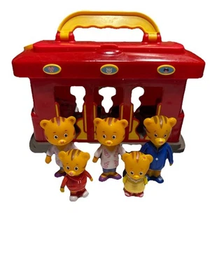 Carro de barrio Daniel Tiger con 5 figuras juguetes/probado funciona 3-AAA/VG/B27 Foto 1 de 4