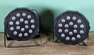 Eyourlife 18 X 3W LED Stage Light DJ Par Light 54W RGB Par Sound Activated Pair - Picture 1 of 5