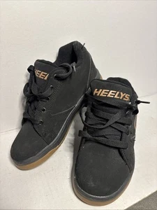 Heelys Propel 2.0 Black/Gold Youth Boys Girls Skate Shoes Size 5 with Wheels - Picture 1 of 9