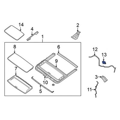For Nissan Frontier 2005-2024 Nissan 913618J000 Sunroof Drain Hose Clip - Image 1 of 4
