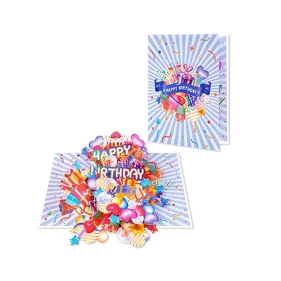 Artistic Popup Celebration Card Handcrafted Greeting Card with Writing Space - Image 1 of 4