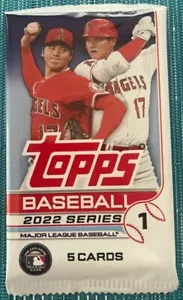 2022 Topps MLB Series 1 Baseball Gravity Feed Pack 5 Card Per Pack - Picture 1 of 1