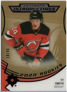 2020-21 Ultimate Introductions Gold Ty Smith RC #UI-12 Devils SN# /49 - Picture 1 of 1