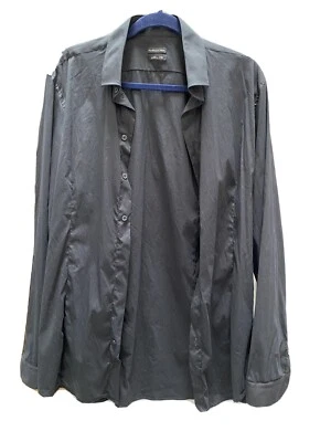 Camisa formal Patrizia Pepe negra calce ajustado mezcla de algodón para hombre talla:52 Foto 1 de 4