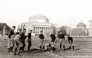 Columbia University Coach Metcalf & Half-backs - 1916 - Historic Photo Print - Picture 1 of 1