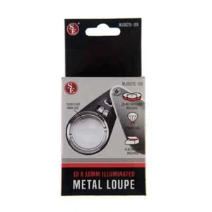 Deluxe/Folding LED Jewelers Loupe 10x-18mm - Picture 1 of 2