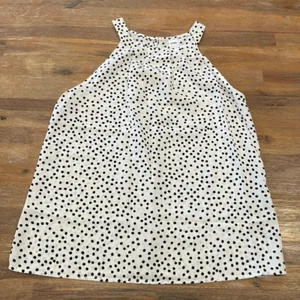 Ladies size 8 White black spot sleeveless halter summer  top ANKO New AU 610 - Picture 1 of 2