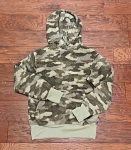 SO Women's Juniors Size XS Cozy Softest Sherpa Camo Hoodie Sweatshirt, B#0 - Picture 1 of 4