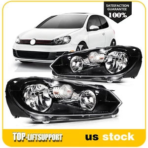 For 2010-2014 Volkswagen GTI Golf Jetta Sportwagen(MK6) Headlights Assembly Pair - Picture 1 of 7