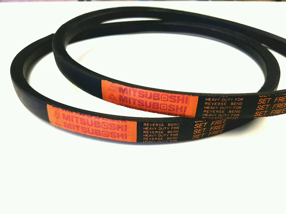 2 Genuine Mitsuboshi PTO Belts For Kubota G23 Replaces P/N K2053-15643 - Image 1 of 1