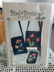 Bird Brain Designs Wool cell phone case purse ❤ adorable  - Picture 1 of 5