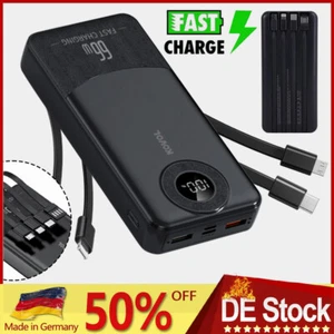100000mAh Powerbank USB C Ladegeräte 66W PD Zusatzakku Für iPhone Samsung 4Kabel - Zdjęcie 1 z 15