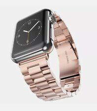 Stainless Steel Metal Bands For Apple Watch Series 7/6/5/4 in Rose Gold 40mm