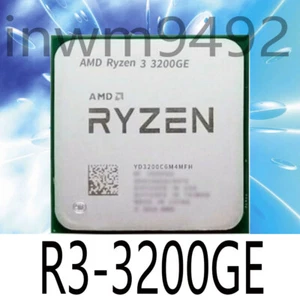 AMD Ryzen 3 3200GE R3-3200GE 3.3-3.8GHz 4-Core 4ths Socket AM4 CPU Processor - Picture 1 of 1