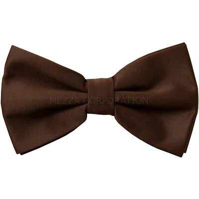 Nuevo Color Sólido Poliéster Pre Atado Pajarita Formal Boda Uniforme Baile de graduación Disfraz  Foto 1 de 3