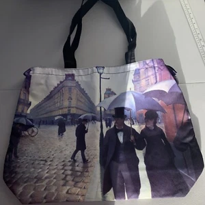Salamander Graphics Gustave Caillebotte Paris Street Rainy Day Zipper Tote Bag - Picture 1 of 5