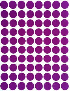 Color-Coding Purple Labels in Various Sizes 8MM-38MM (¼ " - 1 ½ ") 15 Sheets  - Picture 1 of 25