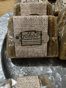 Soap Handmade Oatmeal Honey . Huge Bars! 6-7.0 Oz. Plenty Of Lather! - Picture 1 of 4