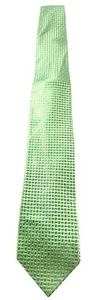 Michael Kors Mens Tie Green Geometric 100% Silk Necktie - Picture 1 of 4