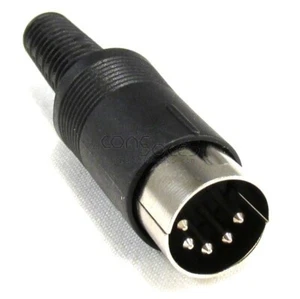 5 PCS 5 Pin DIN Male Connectors Solder Type US Seller Free Shipping - Picture 1 of 4