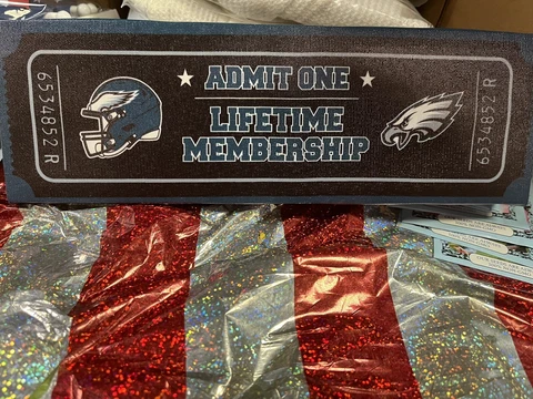 Philadelphia Eagles Admit One Lifetime Membership Framed NFL New Cover