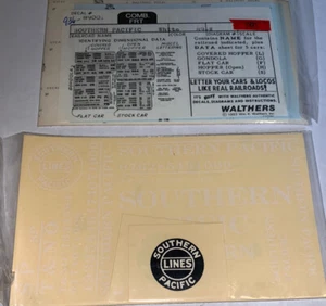 WALTHERS O SCALE DECAL-SOUTHERN PACIFIC/SP COMBINED FREIGHT SET-WHT #932-89001 - Picture 1 of 1